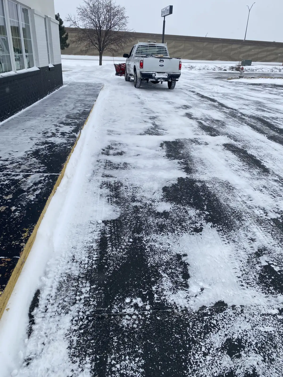 Commercial parking lot snow plowing in Wichita KS